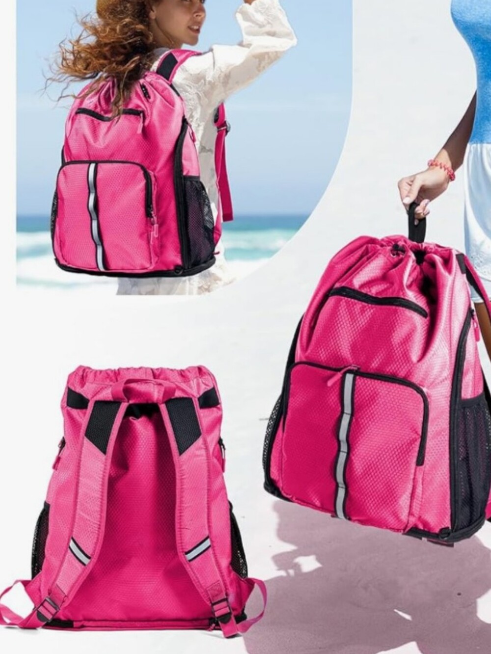 Beach Pool Backpack Pink